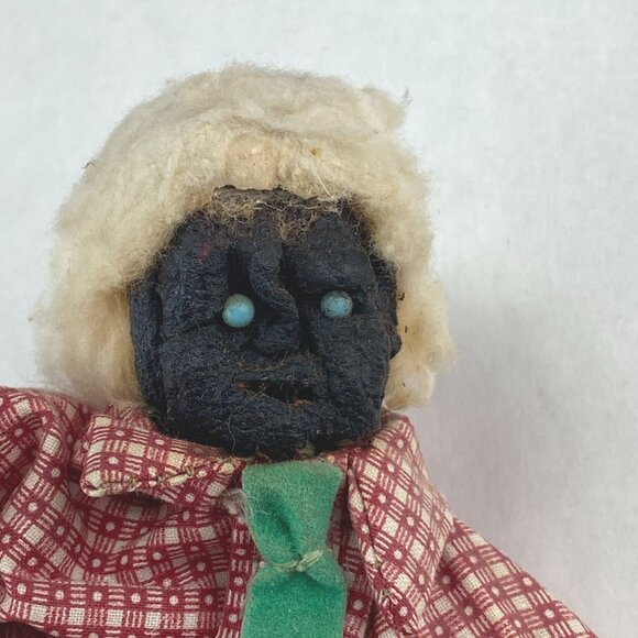 Vintage Dried Apple Head Folk Art Doll in Rocking Chair - Picture 2 of 10